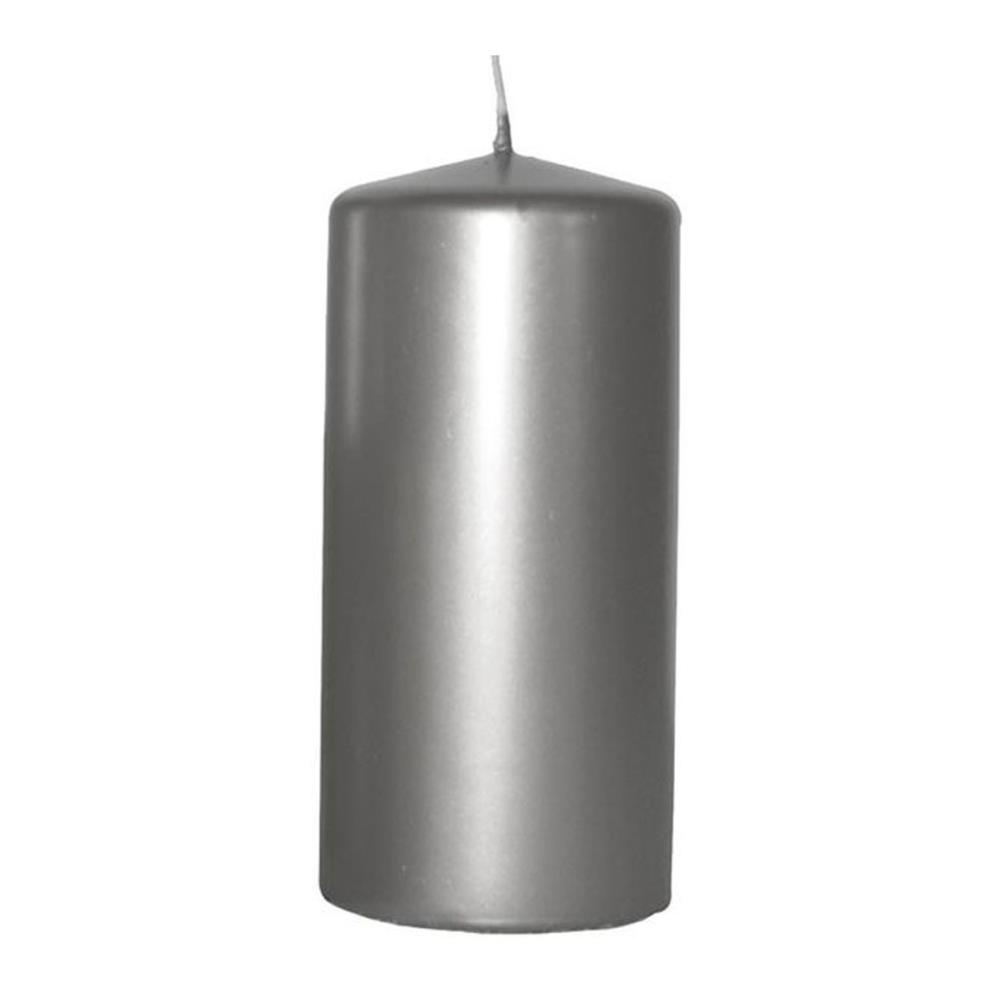 Bolsius Silver Pillar Candle 15cm x 7cm £8.99